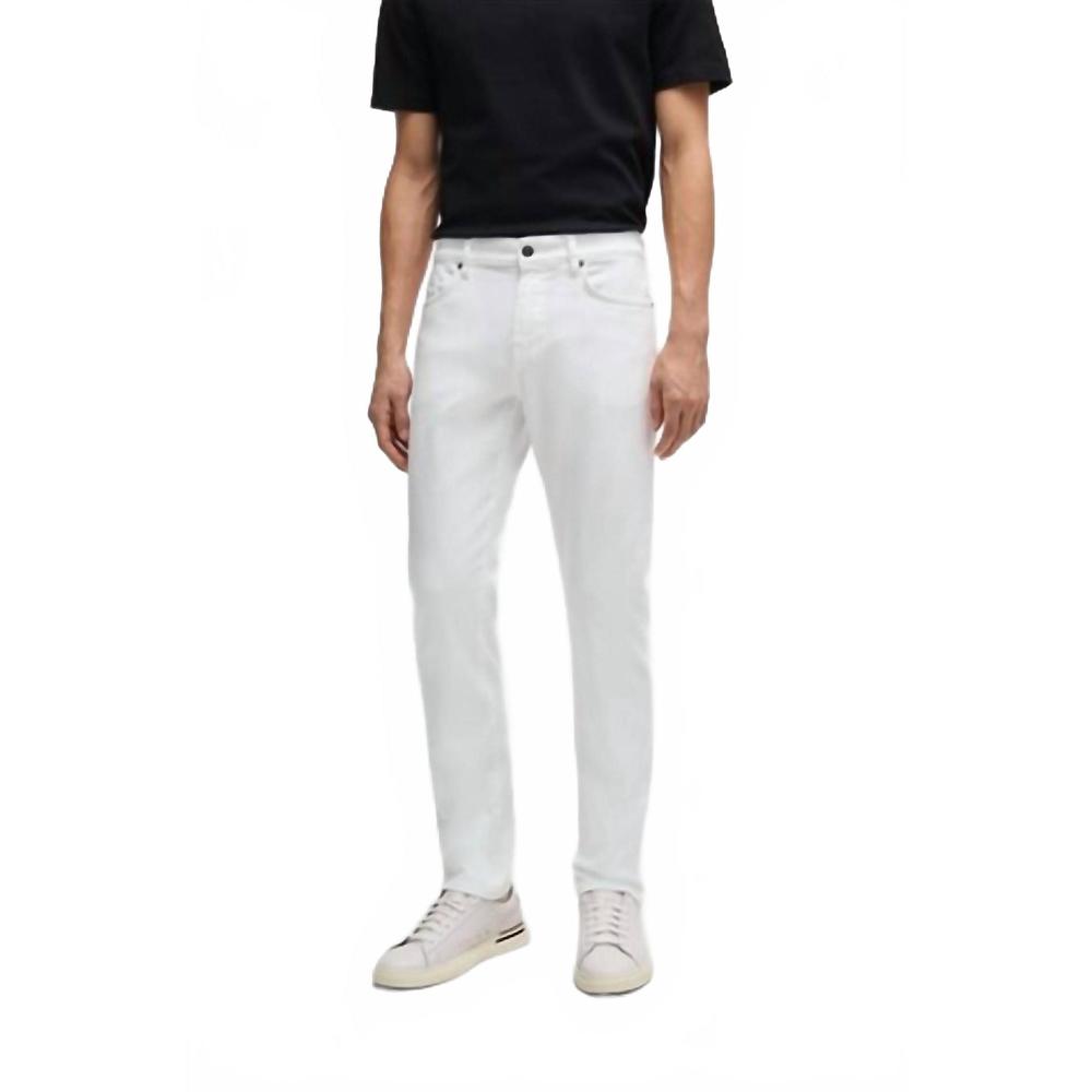 NEW HUGO BOSS hugo boss men's cotton denim jeans cashmere touch delaware white s